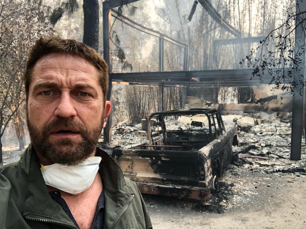 Gerard Butler tem casa destruda em incndio na Califrnia Foto ReproduoInstagram