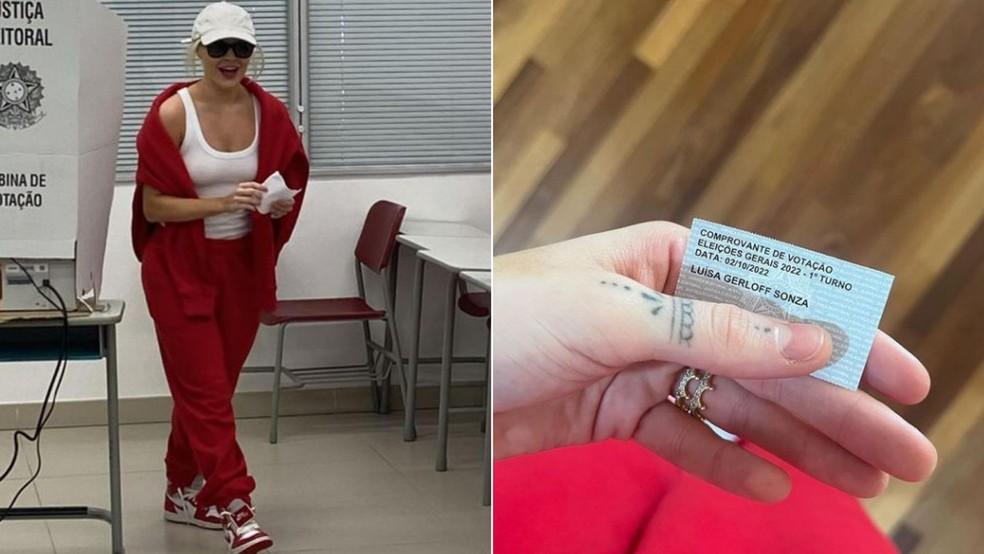Lusa Sonza mostra seu comprovante Foto ReproduoInstagram