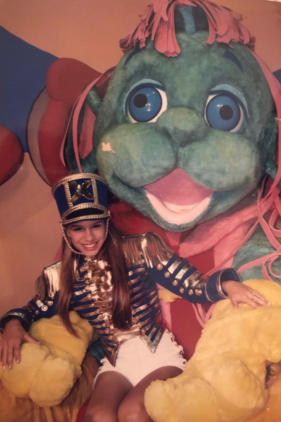 Stephanie Loureno em sua poca de Paquita da Xuxa Foto Arquivo pessoal
