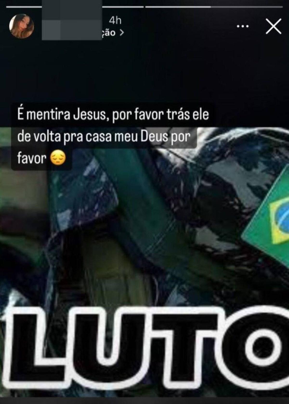 Mensagem da namorada de Kauan Duarte