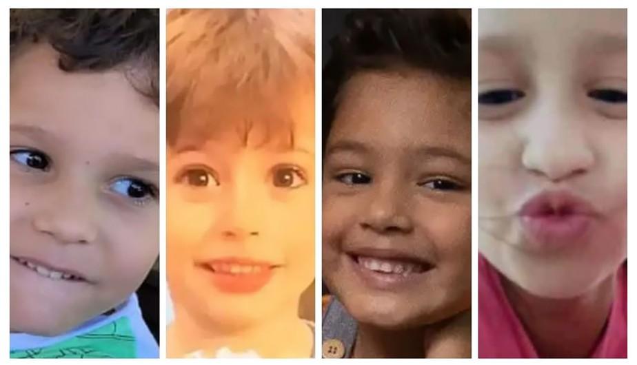 Bernardo Cunha Machado de 5 anos Bernardo Pabest da Cunha de 4 anos Enzo Marchesin Barbosa de 4 anos e Larissa Maia Toldo de 7 anos crianas assassinadas na creche de Blumenau