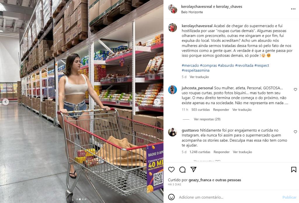 modelo expulsa supermercado