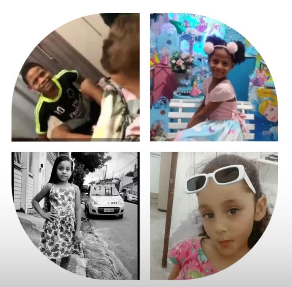 Davy Lucas Silva de Jesus Aylla Ludmyla Silva de Jesus acima e Maria Ayslla Alves Oliveira Silva e Maria Ariela Alves Oliveira Silva Foto Prefeitura de Canapi