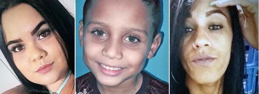 Stefany Barros o filho Bernardo e Thuany Batalha Foto ReproduoTV Globo