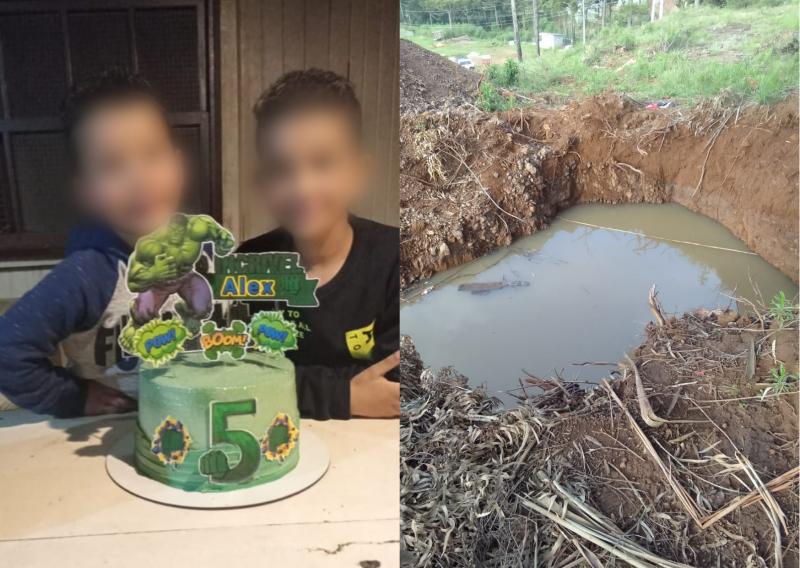 Irmos de 5 e 8 anos saem para brincar e morrem afogados em fossa na Serra catarinense