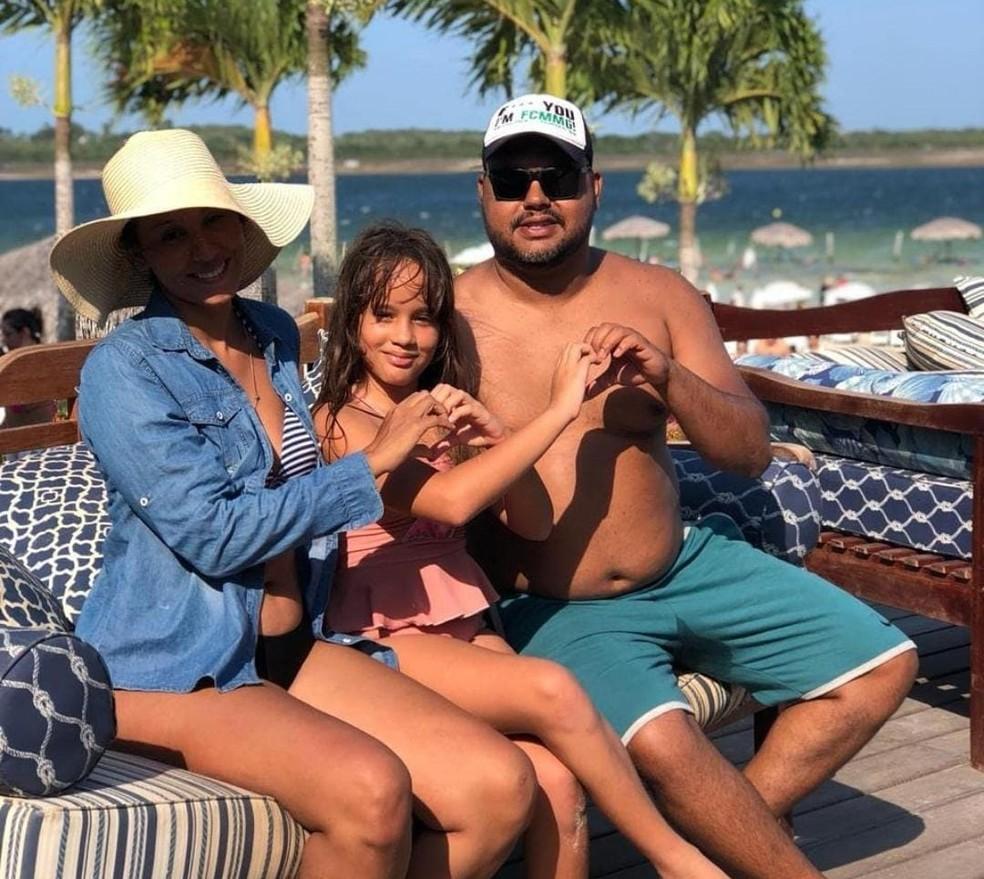 Caroline Maria Clara e Diego respectivamente Foto Redes sociais