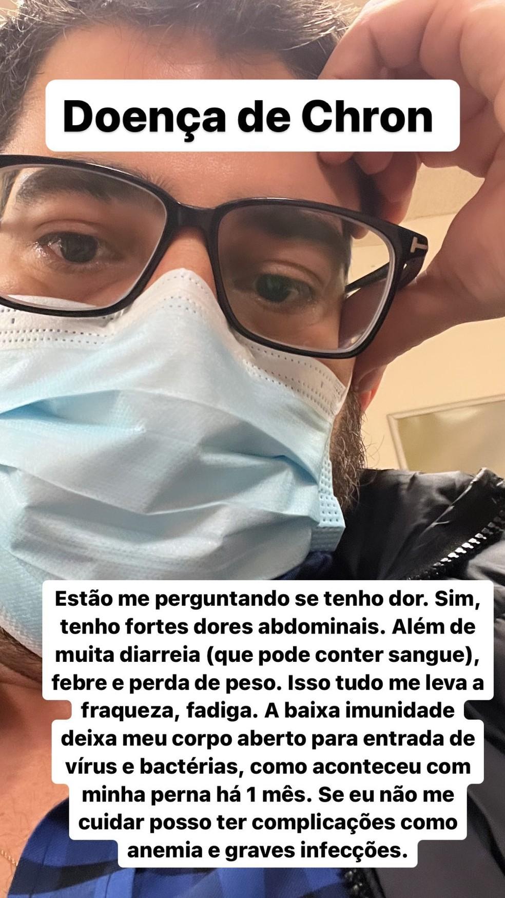 Evaristo Costa fala sobre doena que foi diagnosticado Foto ReproduoInstagram