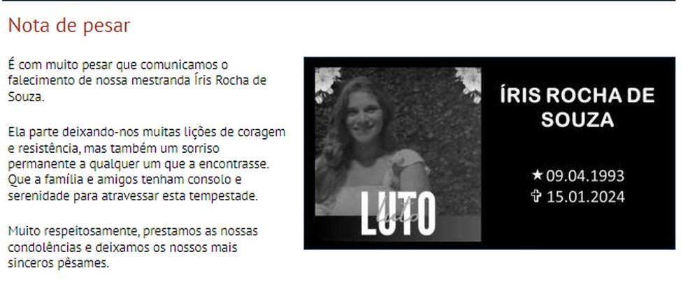 Universidade Federal do Esprito Santo Ufes publicou nota de pesar sobre a enfermeira que era mestranda Foto ReproduoInternet