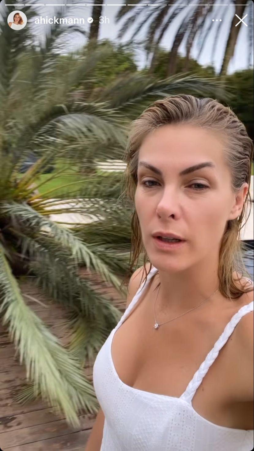 Ana Hickmann lamenta estragos em manso aps queda de rvore