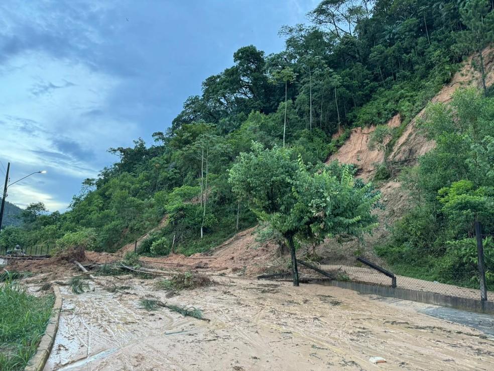 Estragos em Jaragu do Sul no Norte de SC Foto Guilherme BarbosaNSC TV