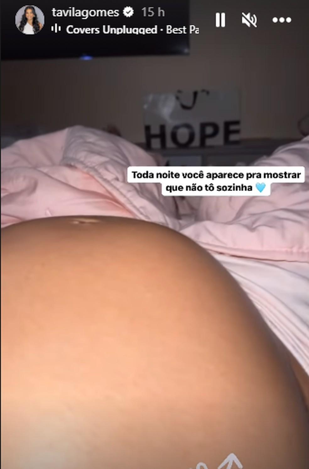 Tvila Gomes compartilha post em que diz ter passado a gravidez sozinha Foto ReproduoInstagram