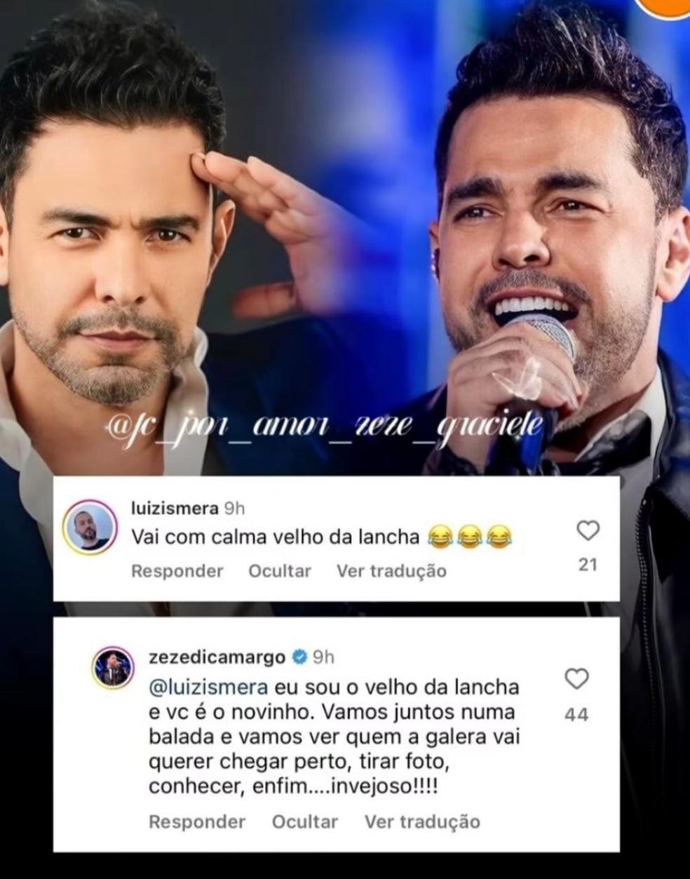 Zez Di Camargo chamado de velho da lancha na web e rebate Foto Instagram