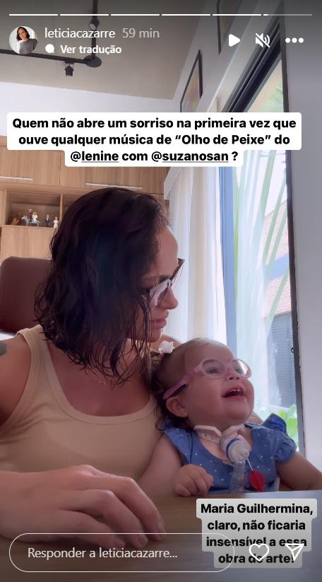 Esposa de Juliano Cazarr com a filha Maria Guilhermina Foto Reproduo Instagram