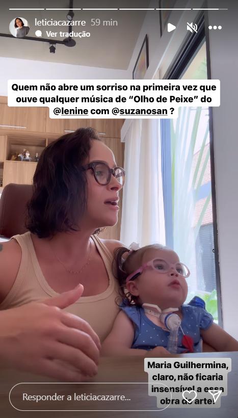 Esposa de Juliano Cazarr com a filha Maria Guilhermina Foto Reproduo Instagram