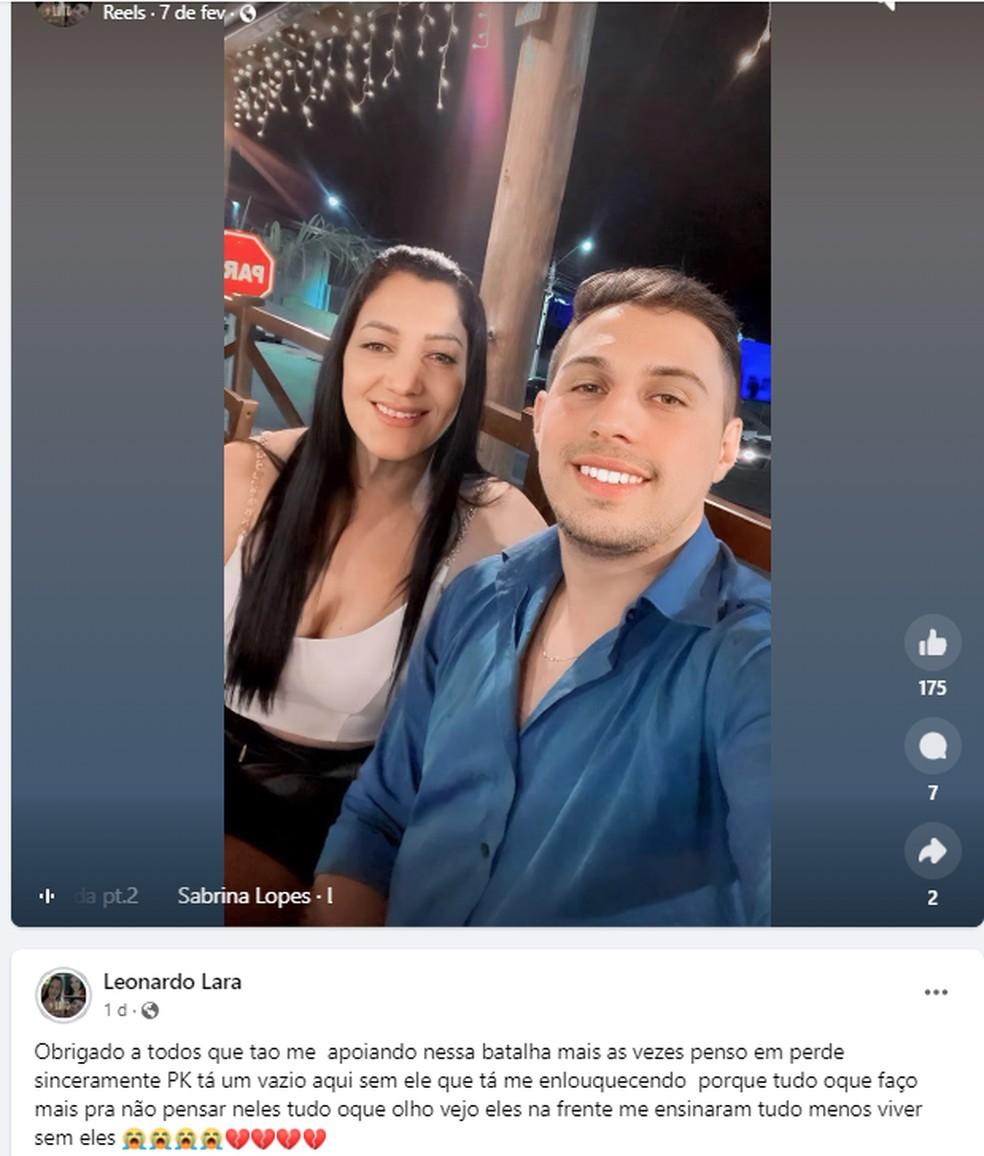 Leonardo Lara e Roseli da Silva Santos Foto Redes sociais