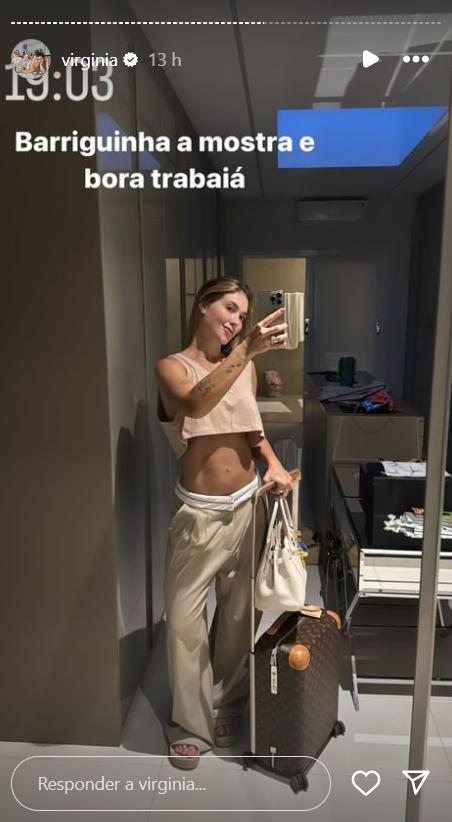 Grvida Virginia Fonseca mostra evoluo da barriguinha Foto Reproduo Instagram
