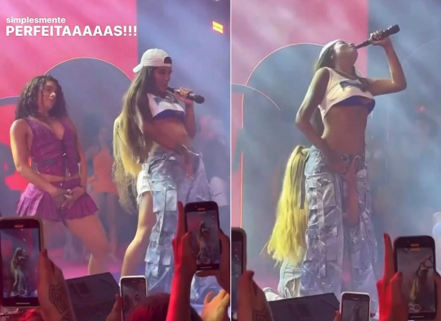 Ludmilla canta com o microfone virado para baixo e causa polmica na web