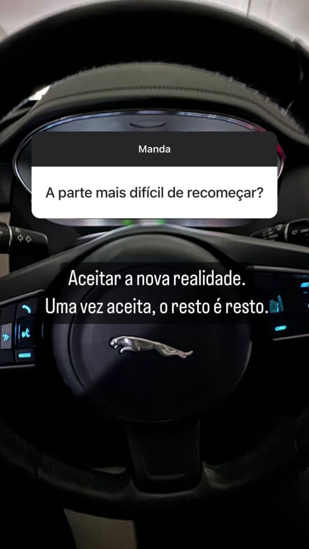 Ex de Thiago Nigro fala de recomeos Foto ReproduoInstagram