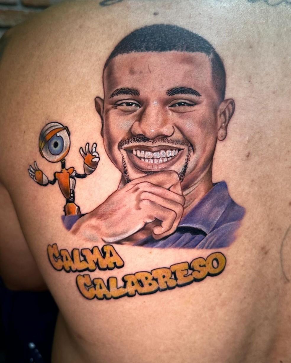 F do Belm do Par tatua rosto de Davi do BBB 24 Foto ReproduoInstagram