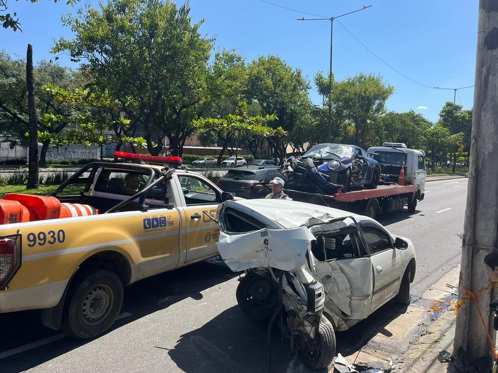 Condutor de Porsche bate na traseira de Renault e mata motorista por aplicativo em So Paulo Foto Rmulo Dvila TV Globo