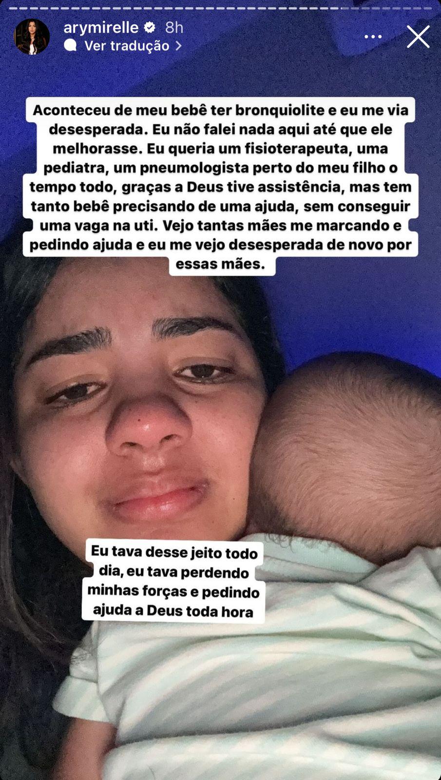 Ary Mirelle faz alerta aps diagnstico do filho - ReproduoInstagram