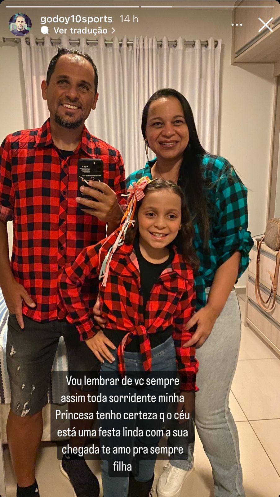 Cunhado de Denilson fala sobre morte trgica da filha Lorena - ReproduoInstagram