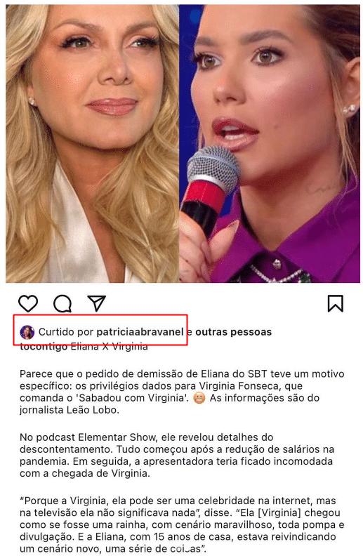 Patricia Abravanel indica real motivo da sada de Eliana do SBT