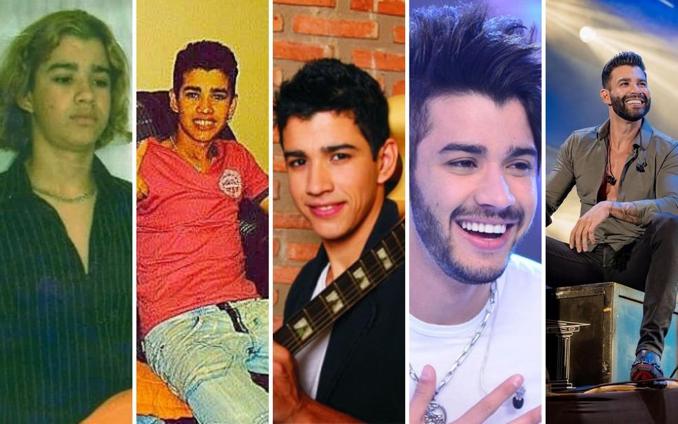 Mudanas de visual do cantor sertanejo Gusttavo Lima ao longo dos anos Foto ReproduoCedoc e Redes Sociais