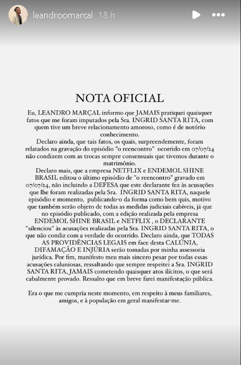 Leandro Maral se manifesta ReproduoInstagram 