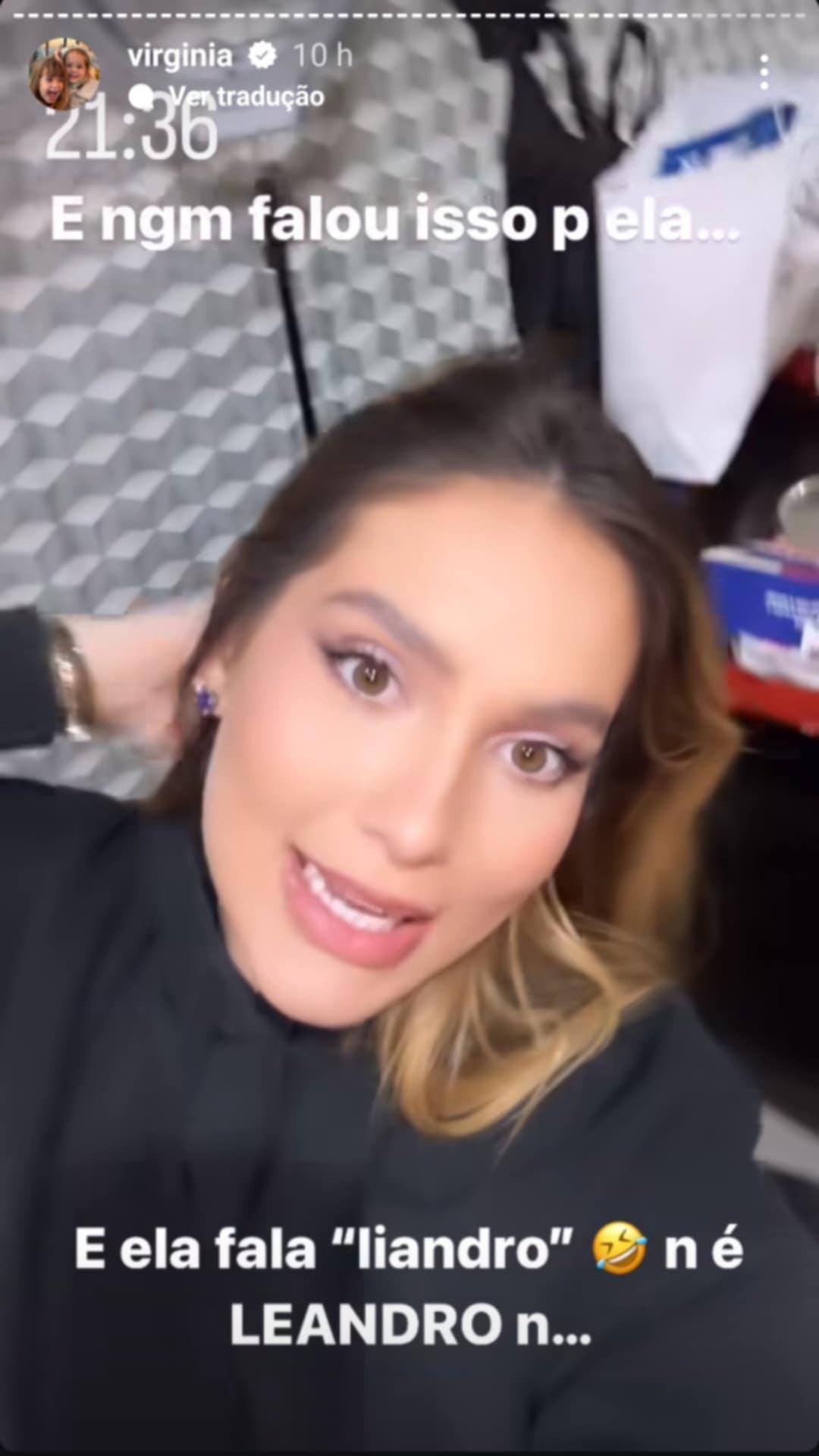 Z Felipe reage ao ver a filha falando de Leandro