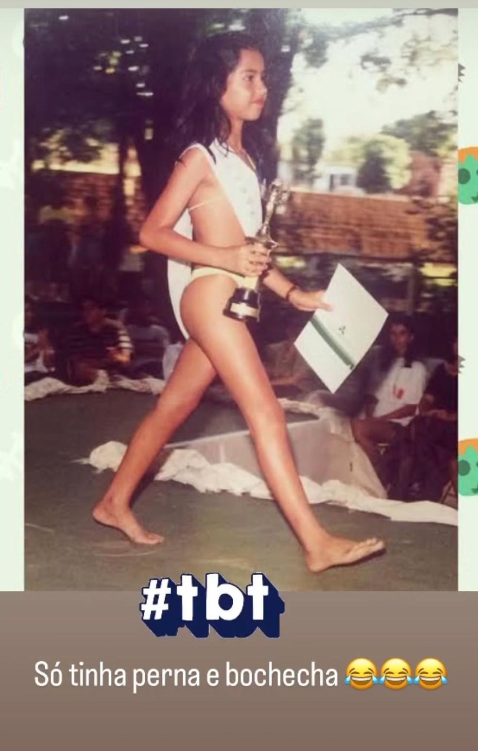 Gracyanne Barbosa posta fotos antigas S tinha perna e bochechas Foto Instagram