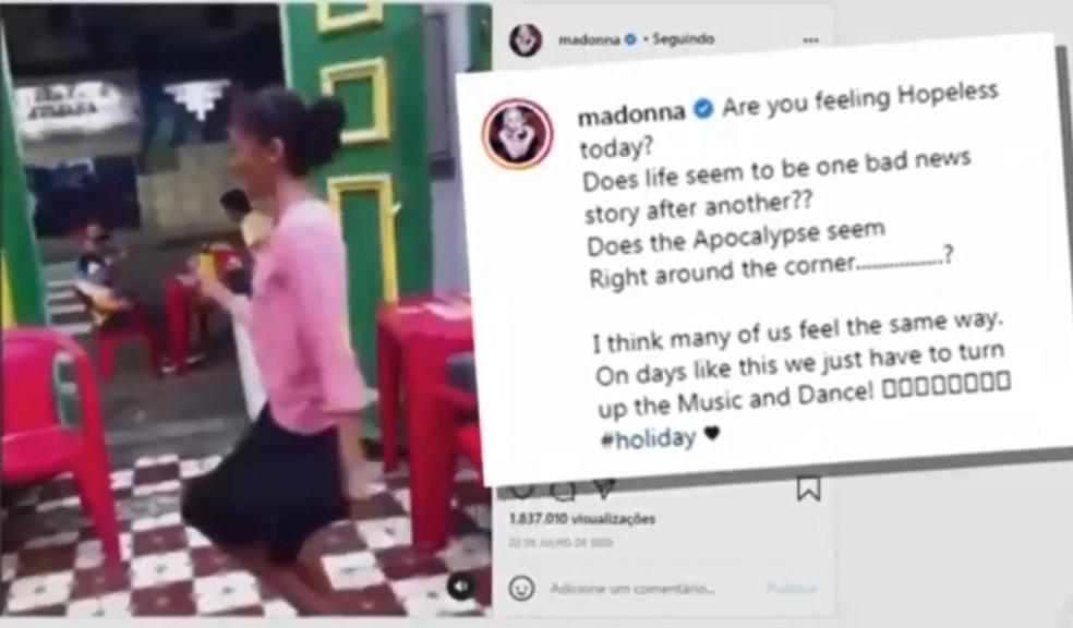 Na poca Madonna publicou sobre o vdeo Foto Reproduo