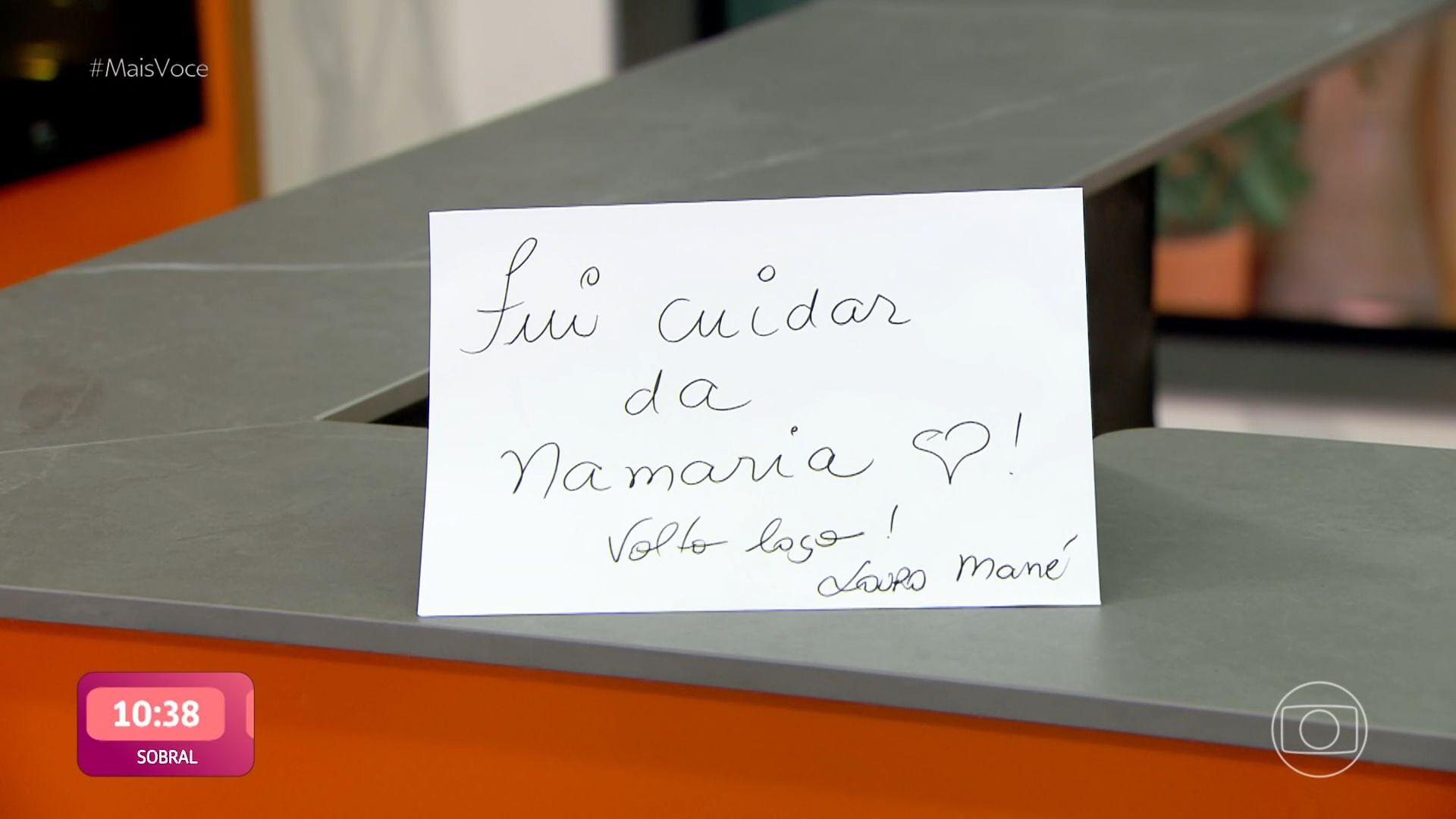 Louro Man deixa bilhete no Mais Voc