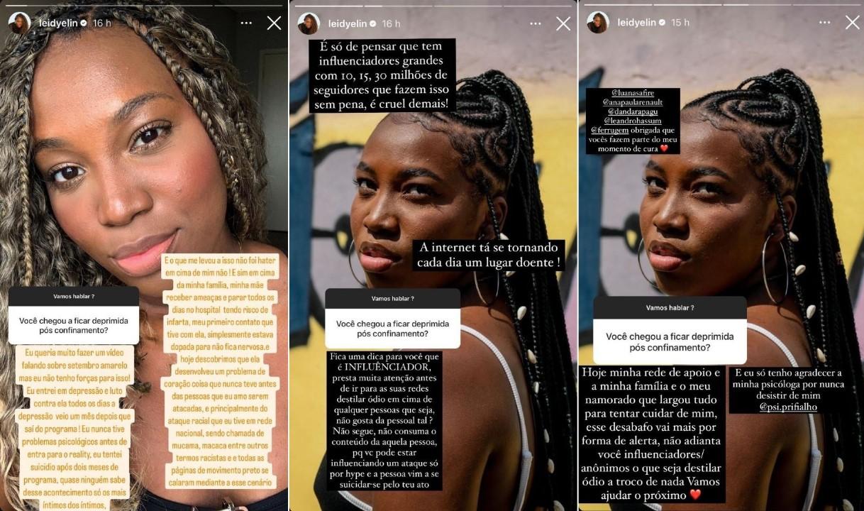 Ex-BBB Leidy Elin desabafa sobre sade mental - Reproduo Instagram