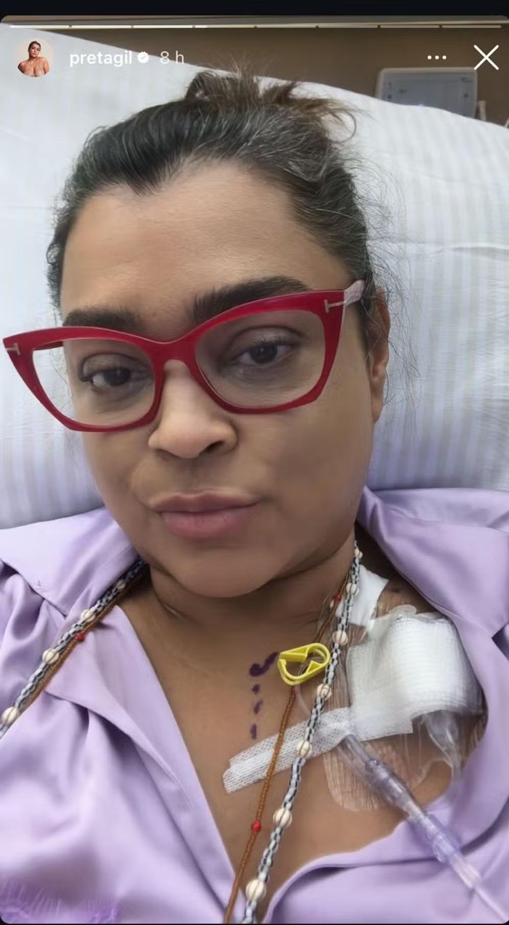 Preta Gil no hospital ReproduoInstagram 