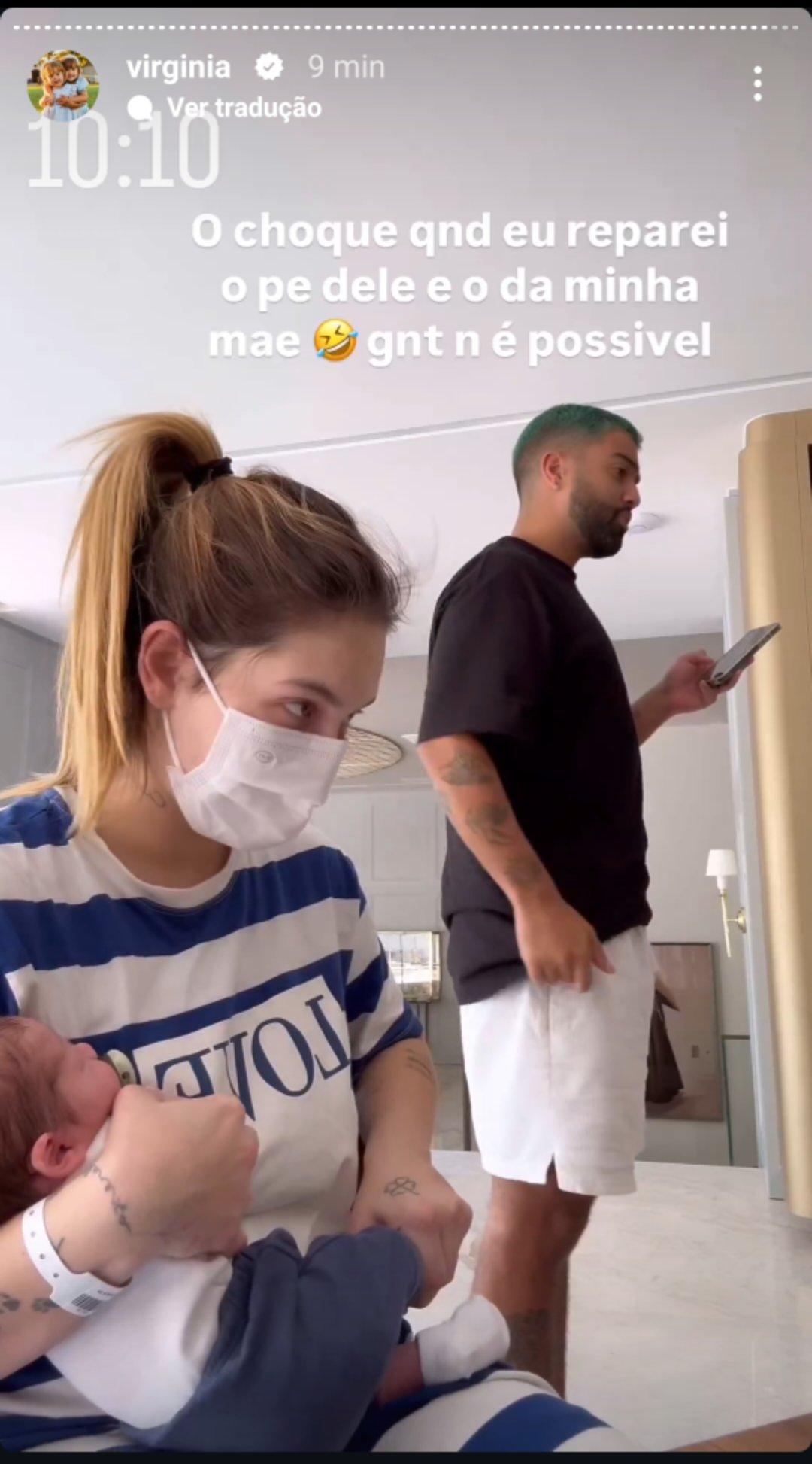 Virginia faz teste do pezinho em Jos Leonardo