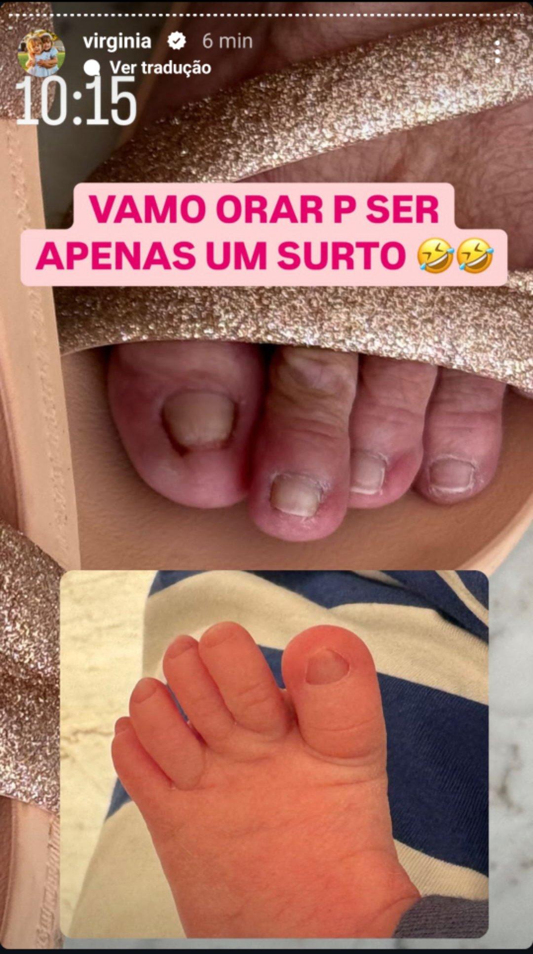 Virginia faz teste do pezinho em Jos Leonardo