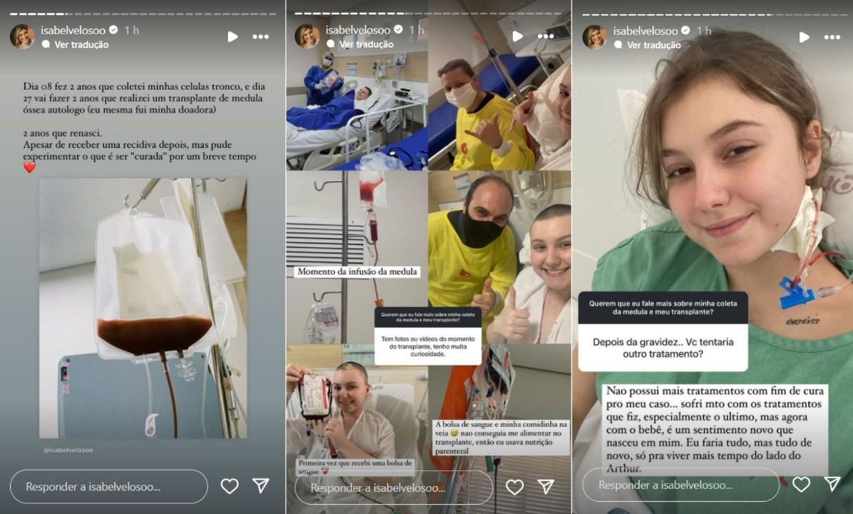 Isabel Veloso fala sobre transplante de medula ssea - Reproduo Instagram
