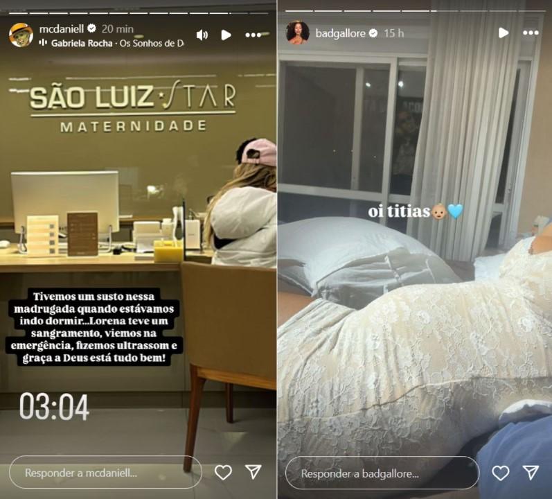 MC Daniel relata ida emergncia com Lorena Maria - Reproduo Instagram