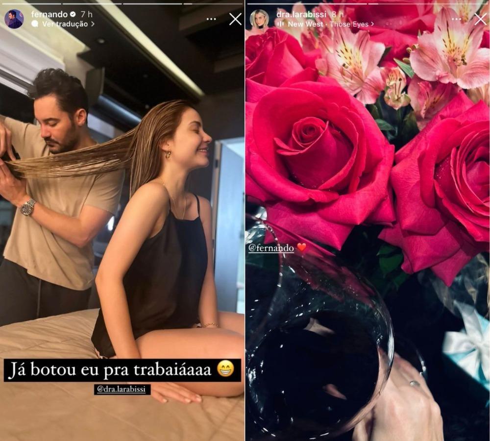 Fernando Zor assume romance com Lara Bissi - Reproduo Instagram