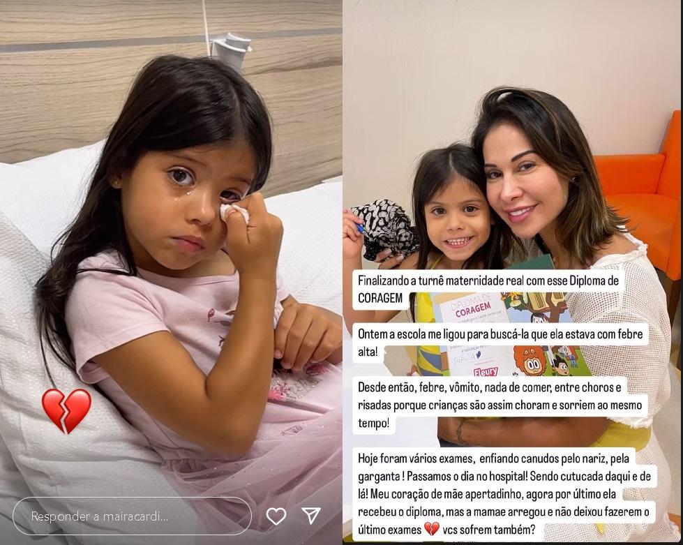 Mara Cardi desabafa sobre a sade da filha ReproduoInstagram 