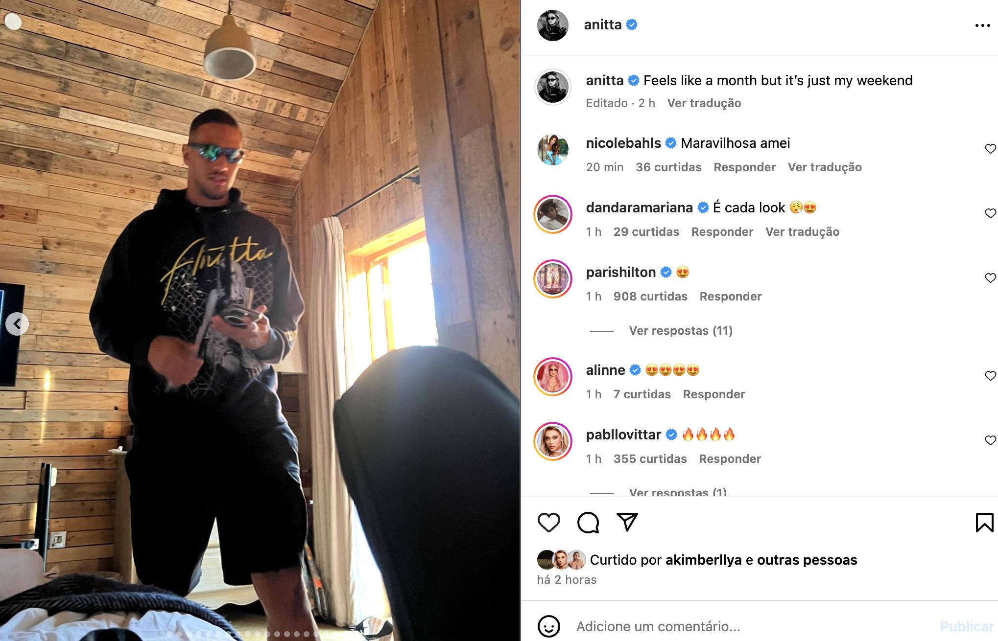 Vinicius Souza em foto postada por Anitta