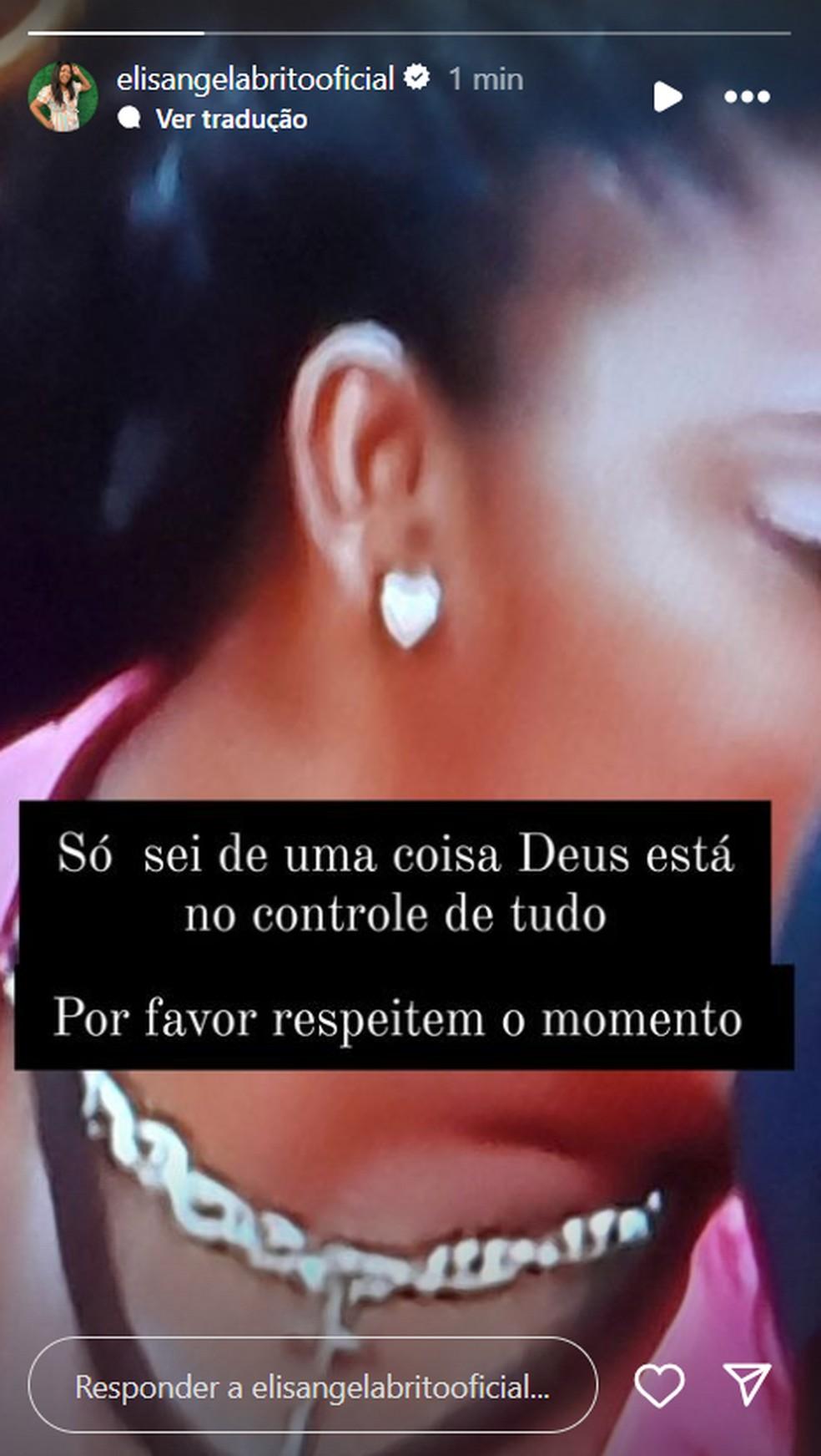 Elisngela Brito se pronuncia sobre sade de Raquel Brito Foto ReproduoInstagram