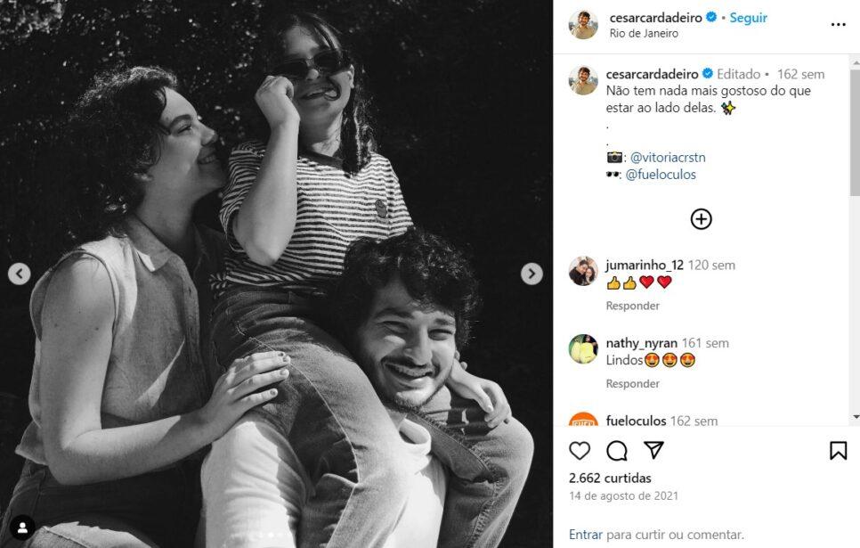 Cpesar Gabrielle e sua filha Maria Foto Reproduo