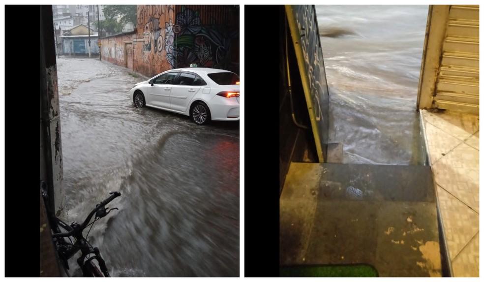 Ruas alagadas na Zona Oeste de SP Foto Arquivo pessoal
