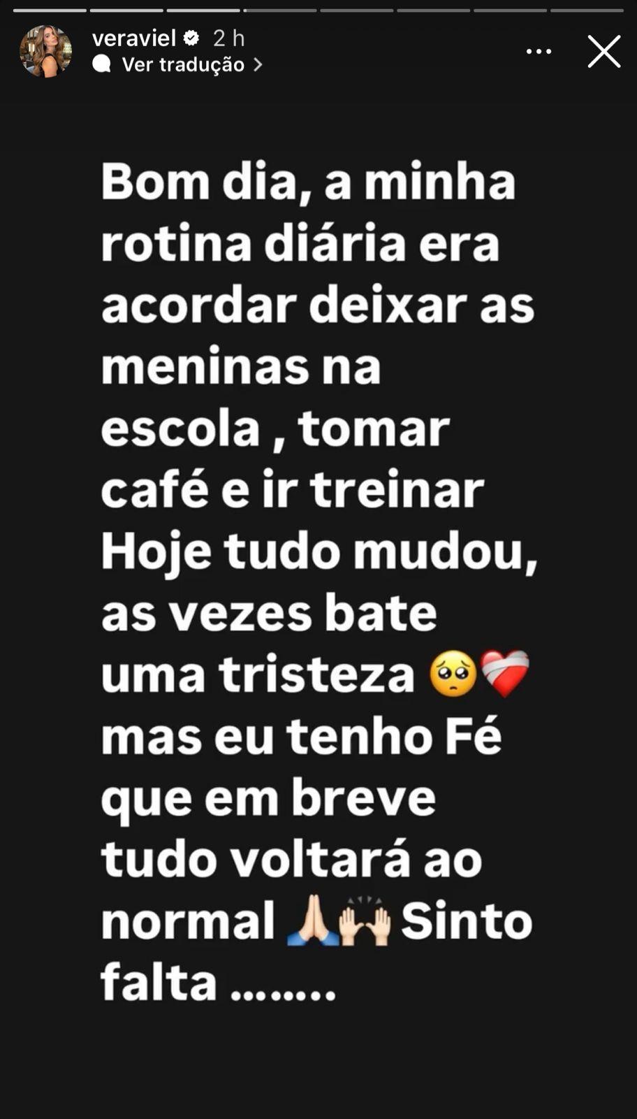 Vera Viel esposa de Rodrigo Faro desabafa - ReproduoInstagram