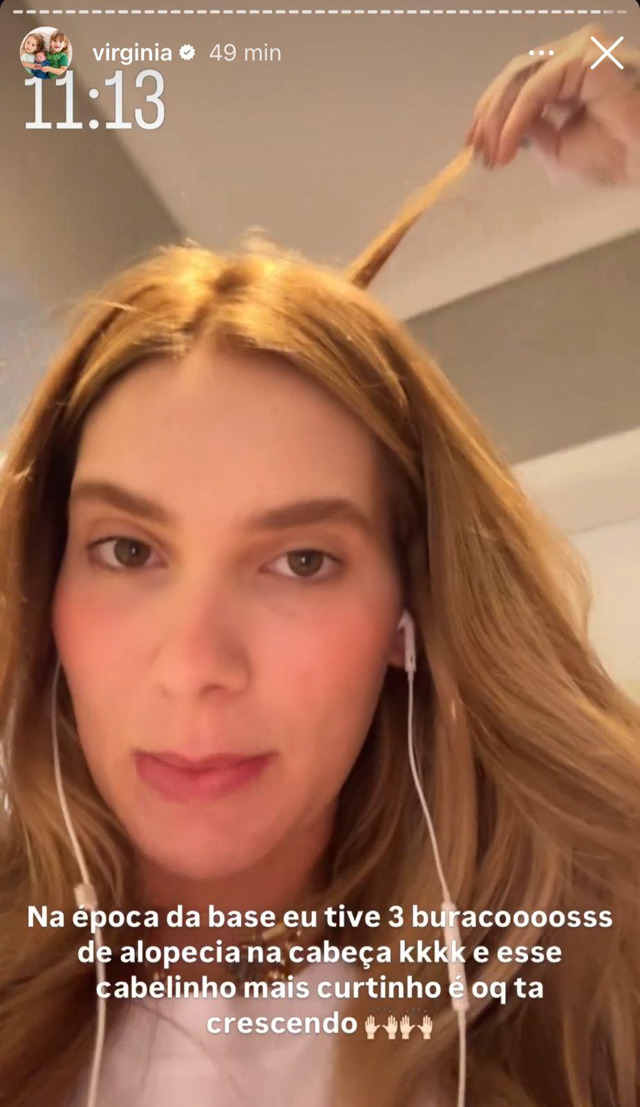 Virginia fala sobre queda de cabelo aps revelar novo visual - ReproduoInstagram