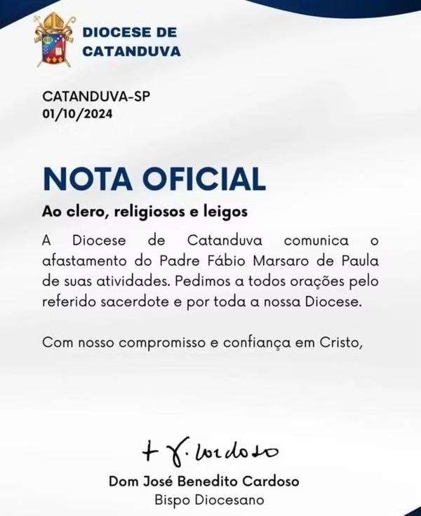 Padre afastado no interior de SP aps vazamento de fotos ntimas