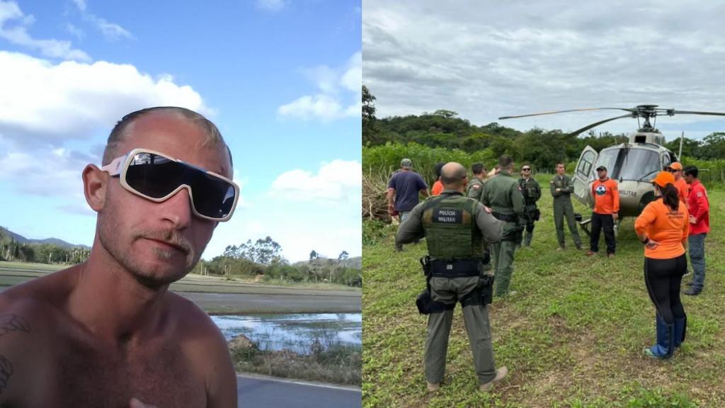 Corpo de jovem desaparecido resgatado pelo helicptero guia no Pico Jurap