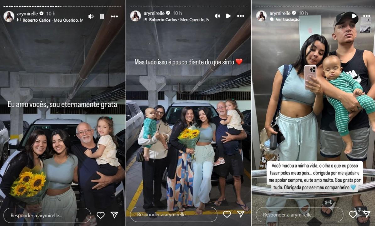 Image: https://mulherinteressante.com/wp-content/uploads/2024/11/postiimg-673f7eeeb98856701.jpg Ary Mirelle presenteia a me com carro - Reproduo Instagram